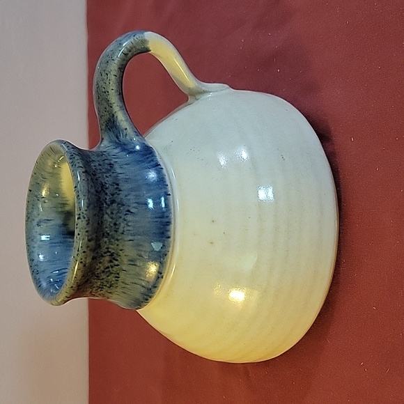 Dining Vintage No Spill Travel Coffee Mug No Slip Pottery Ceramic